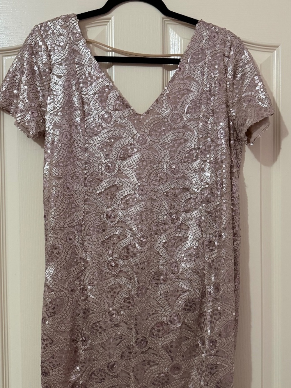 Gianni Bini Pewter Sequin Party Dress - Size Medium